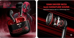 boAt Airdopes Alpha Deadpool Edition